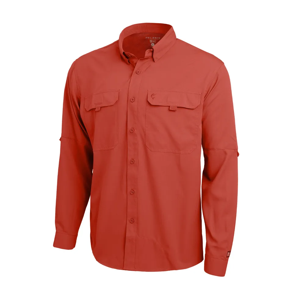 Pelagic Keys LS camicia uomo mattone UPF 50+