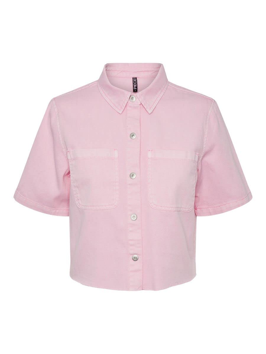 PIECES Pcblume SS Shirt BC camicia donna manica corta