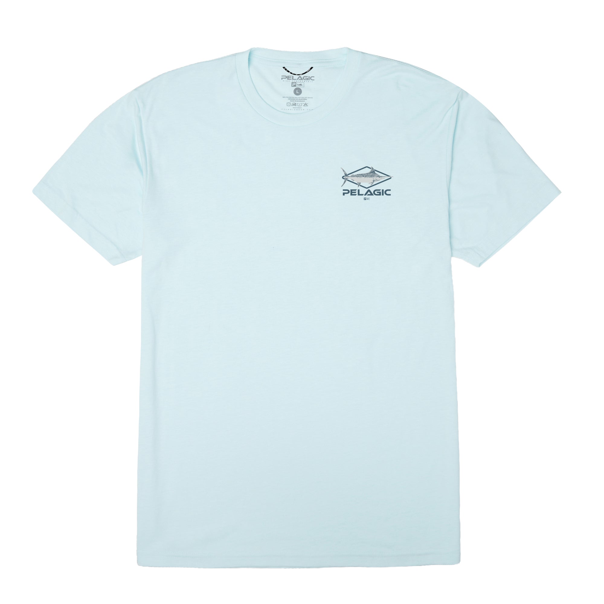 Pelagic Big Blue maglietta uomo azzurro cotone organico