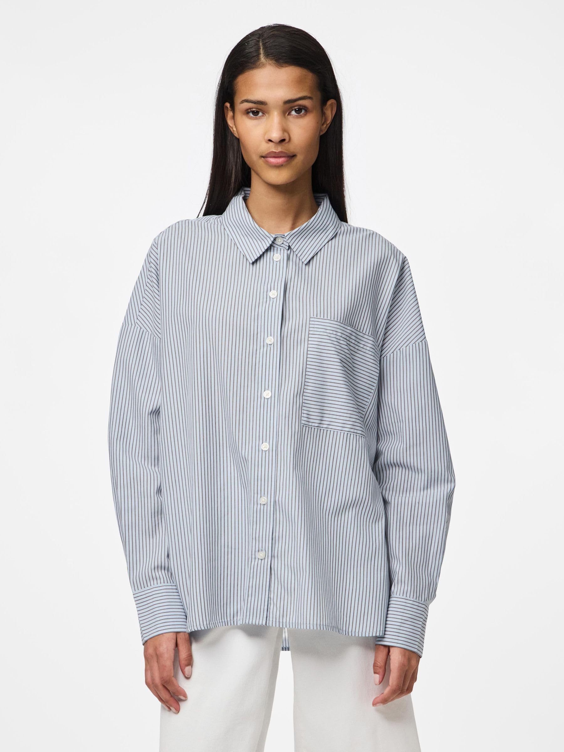 Pieces Pcfeline LS Camicia Donna Manica Lunga Uso Giorno