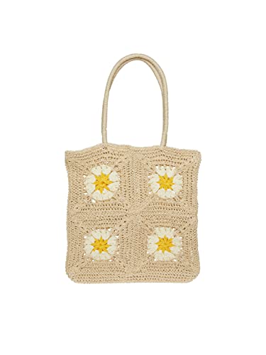 Pieces Pckilona Straw shopper naturale intrecciata