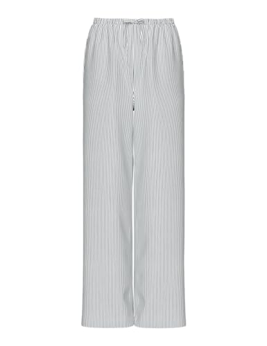 Pieces Pcfeline HW Pantaloni Donna Blu Cachemire Vita Alta