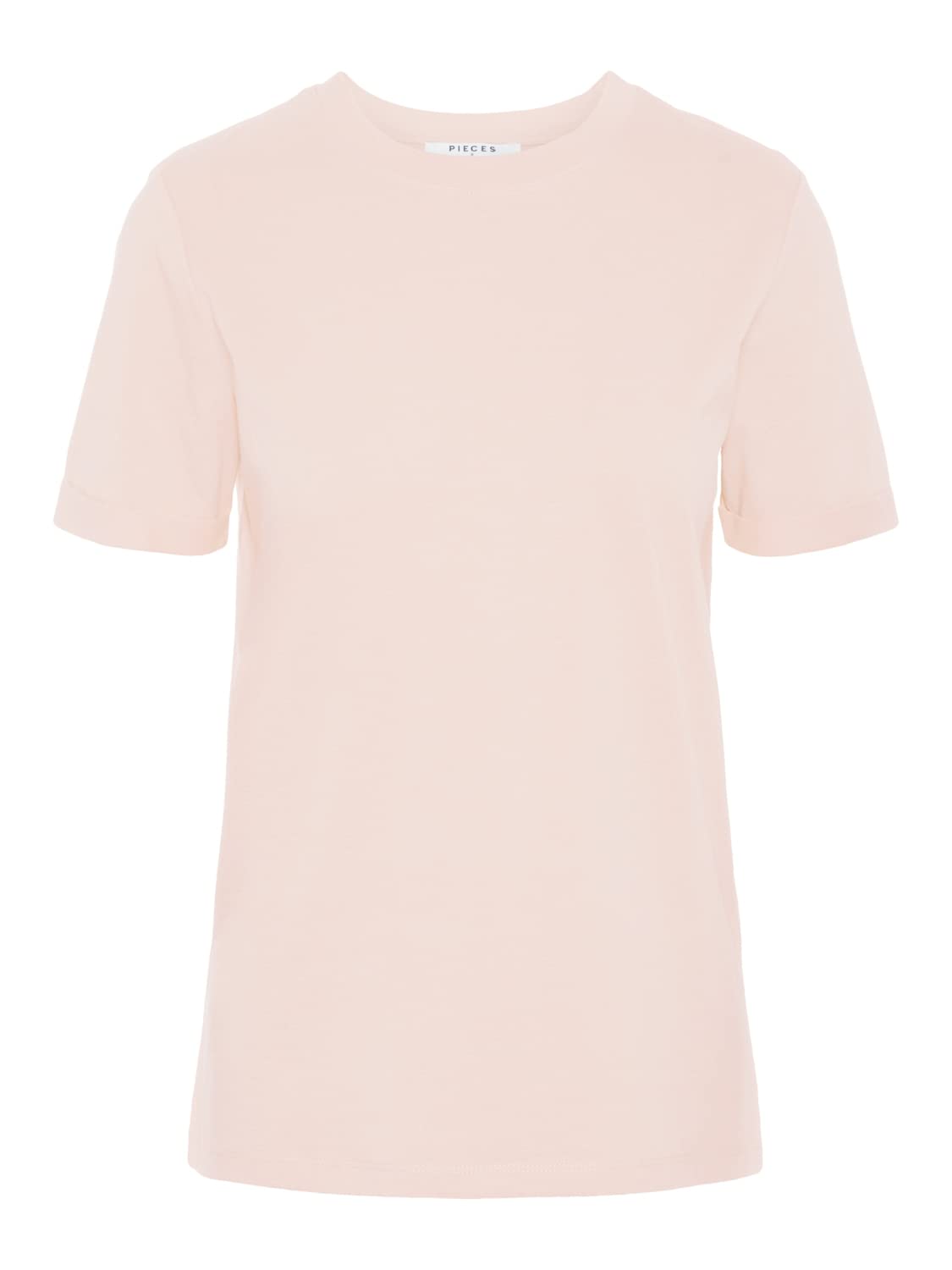 Pieces Pcria SS Fold Up maglietta donna rossa cotone