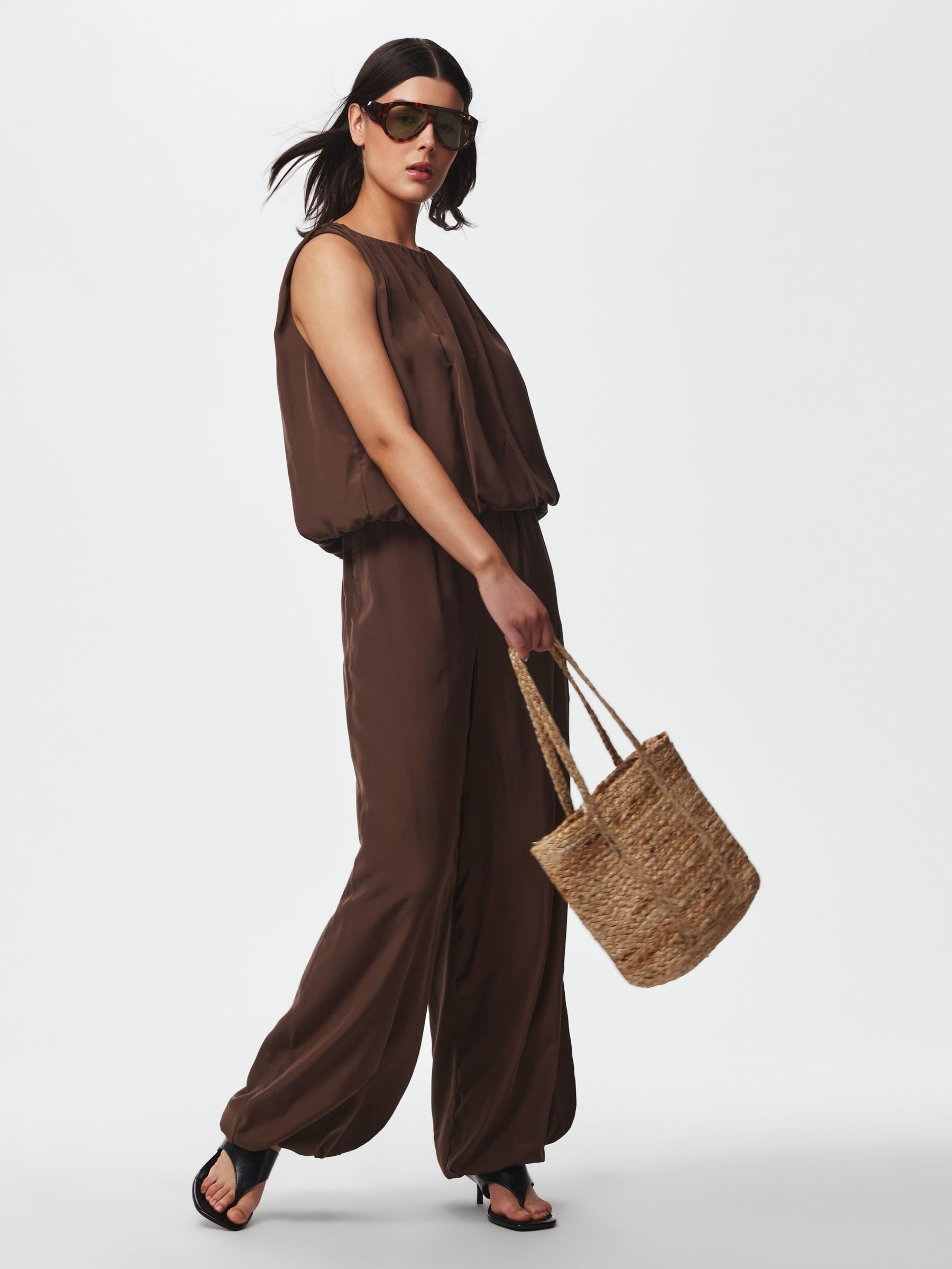 Pieces Pcjilia MW Balloon Pants Wvn D2D pantaloni taglia M vita media