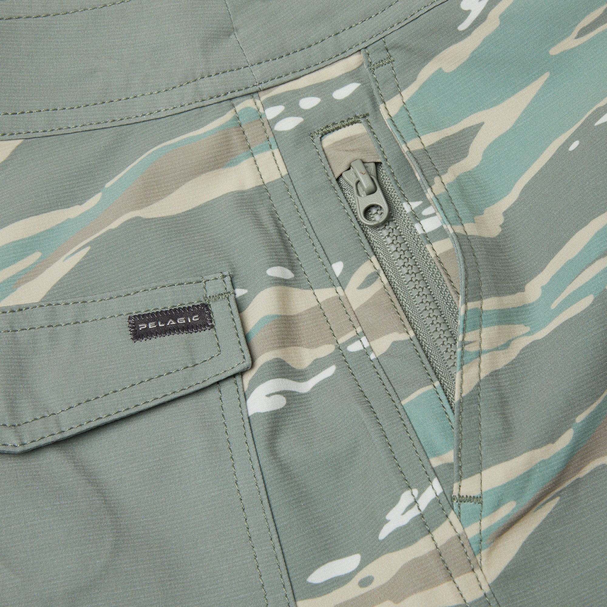 Pelagic Youth Ledge costume ragazzo verde mimetico