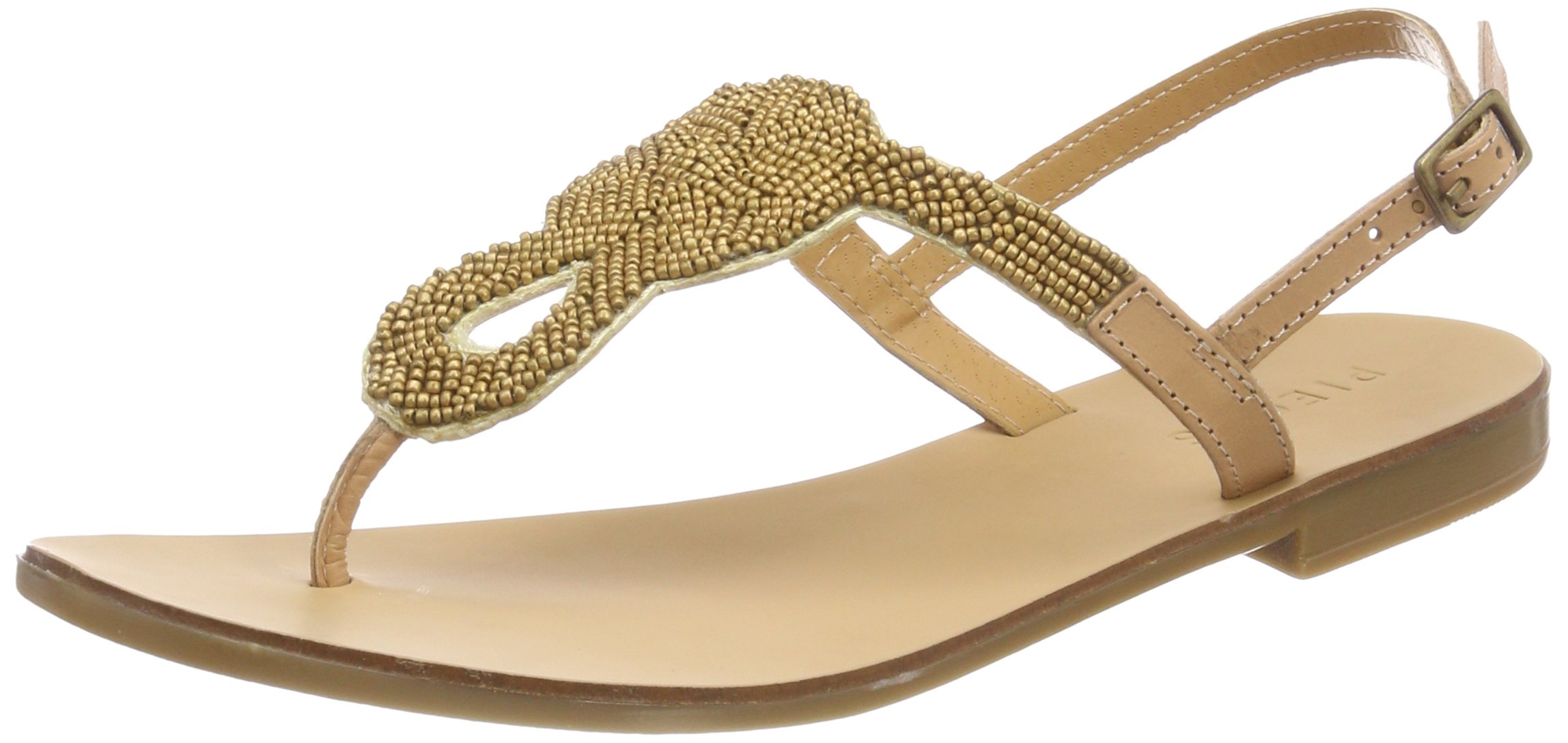 Pieces Pscarmen Leather Sandal donna beige pelle 40