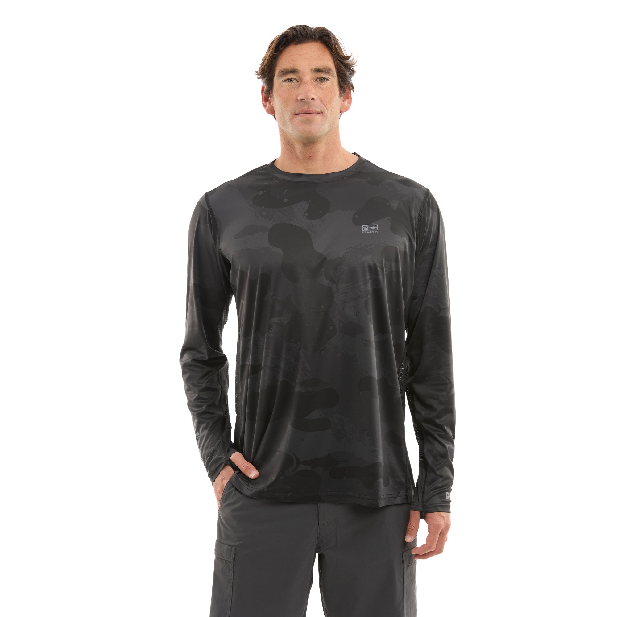 Pelagic Vaportek maglia pesca nera UPF 50+