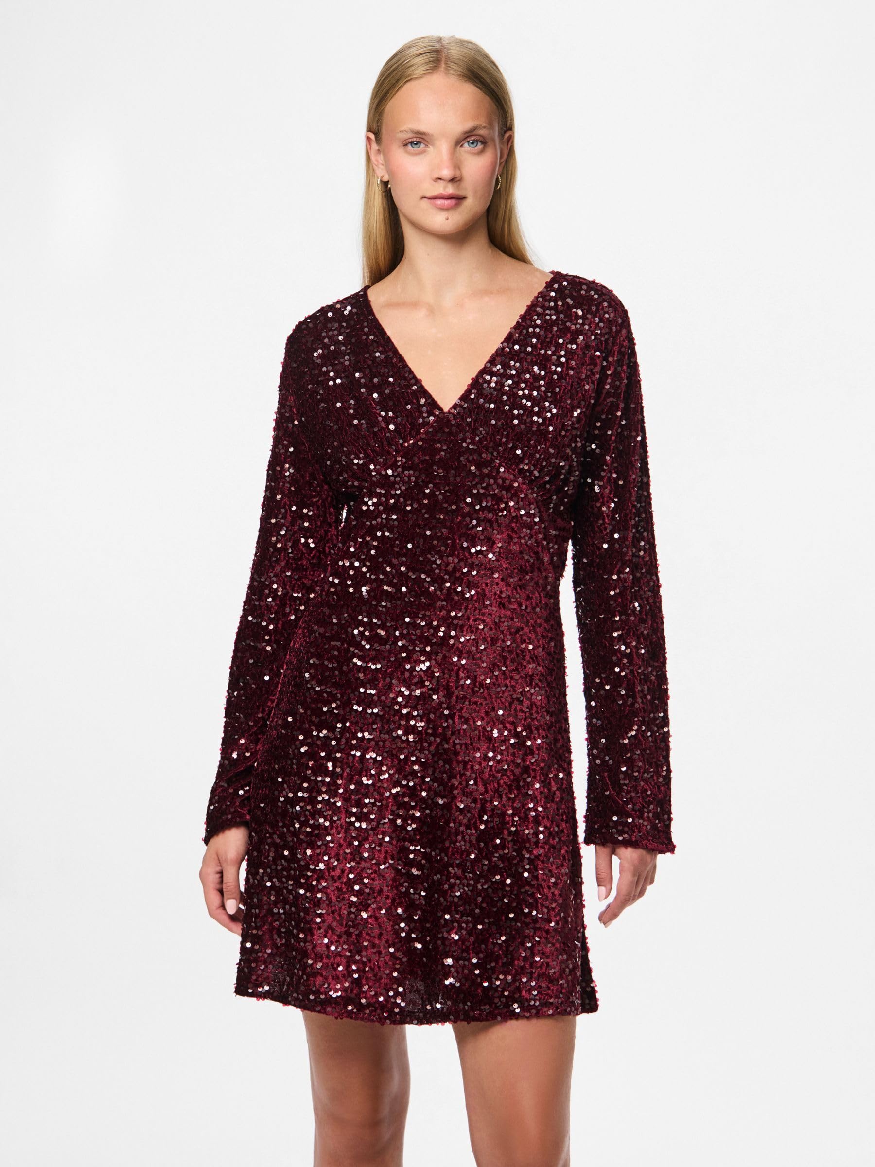 Pieces Pckam abito midi donna tawny port S quotidiano
