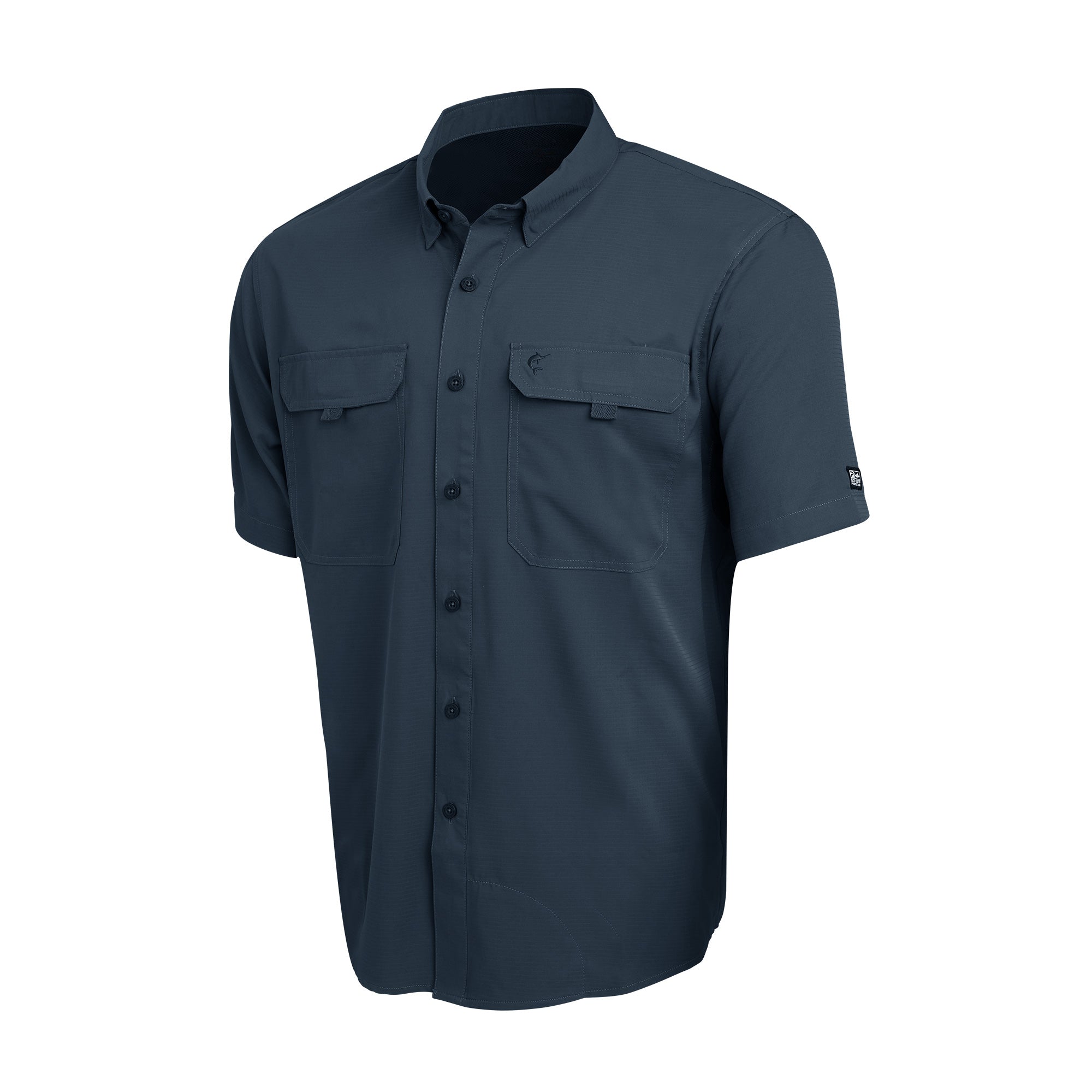 Pelagic Keys camicia uomo manica corta Blu Navy traspirante