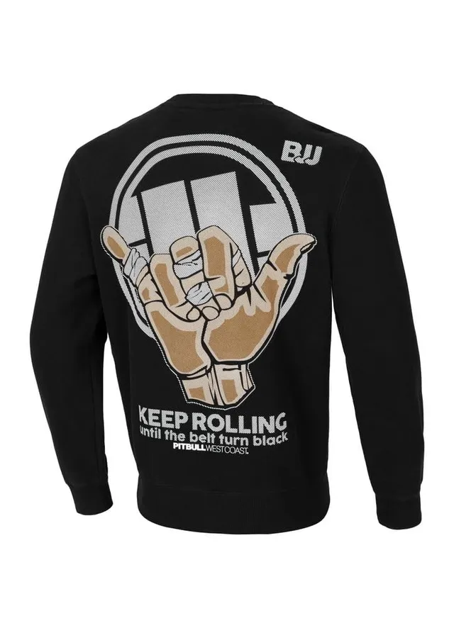 Pitbull Keep Rolling felpa uomo girocollo con stampa