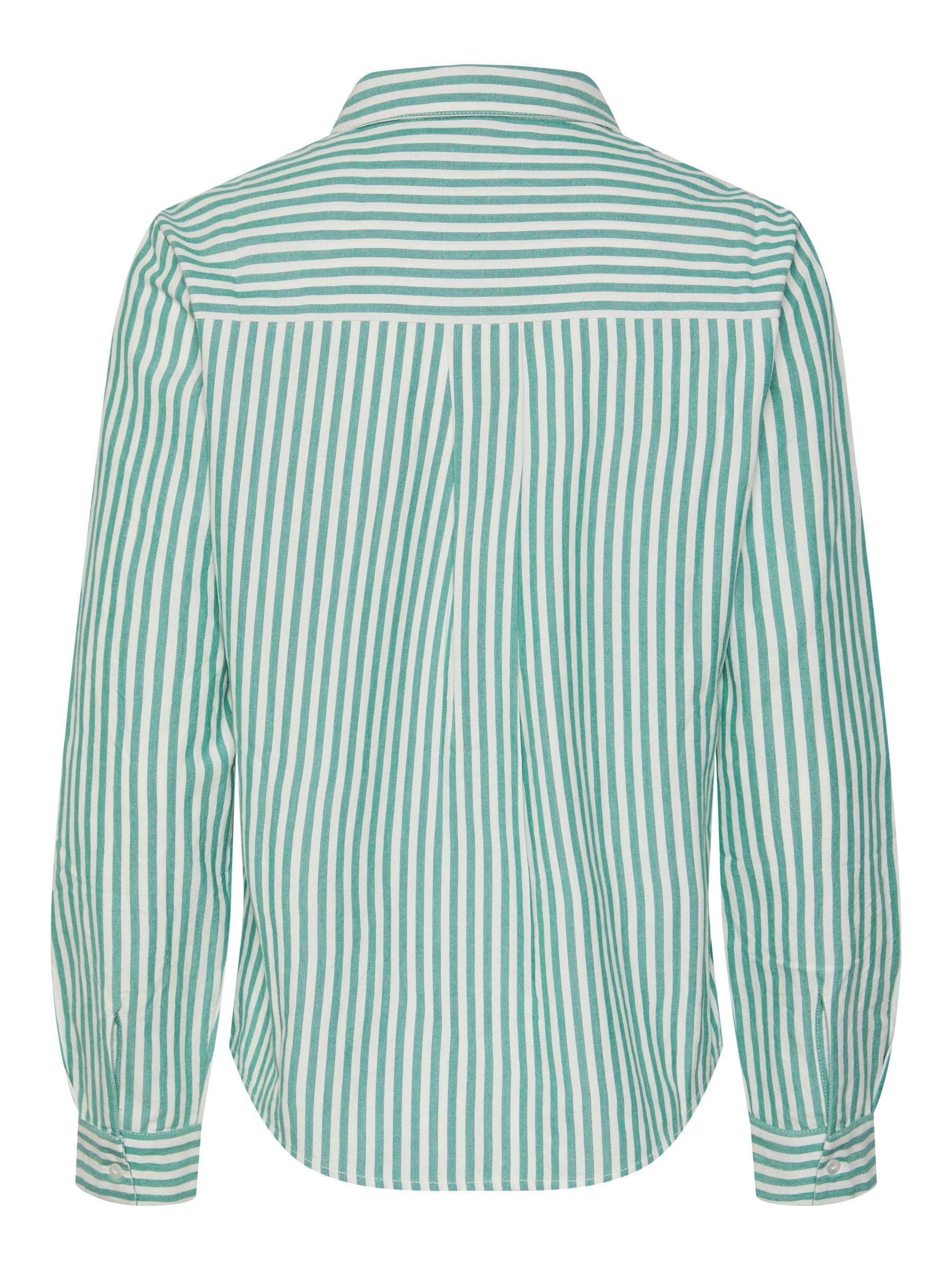 Pieces Pcmirine camicia donna M Cloud Dancer Poinciana righe
