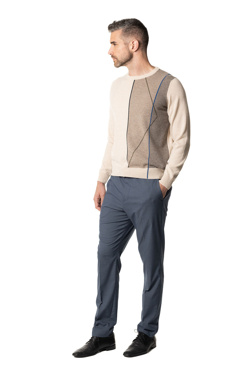 Vittoria Paci Girocollo Cashmere Beige Tortora Uomo