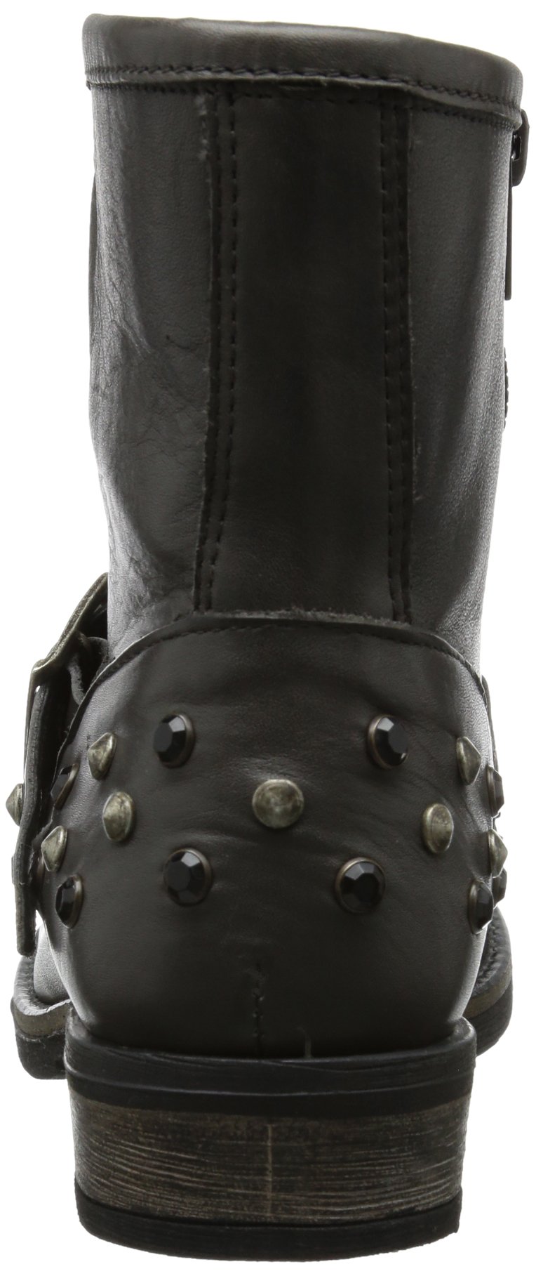 Pieces Isadora Leather stivaletti donna grigio scuro 36 EU