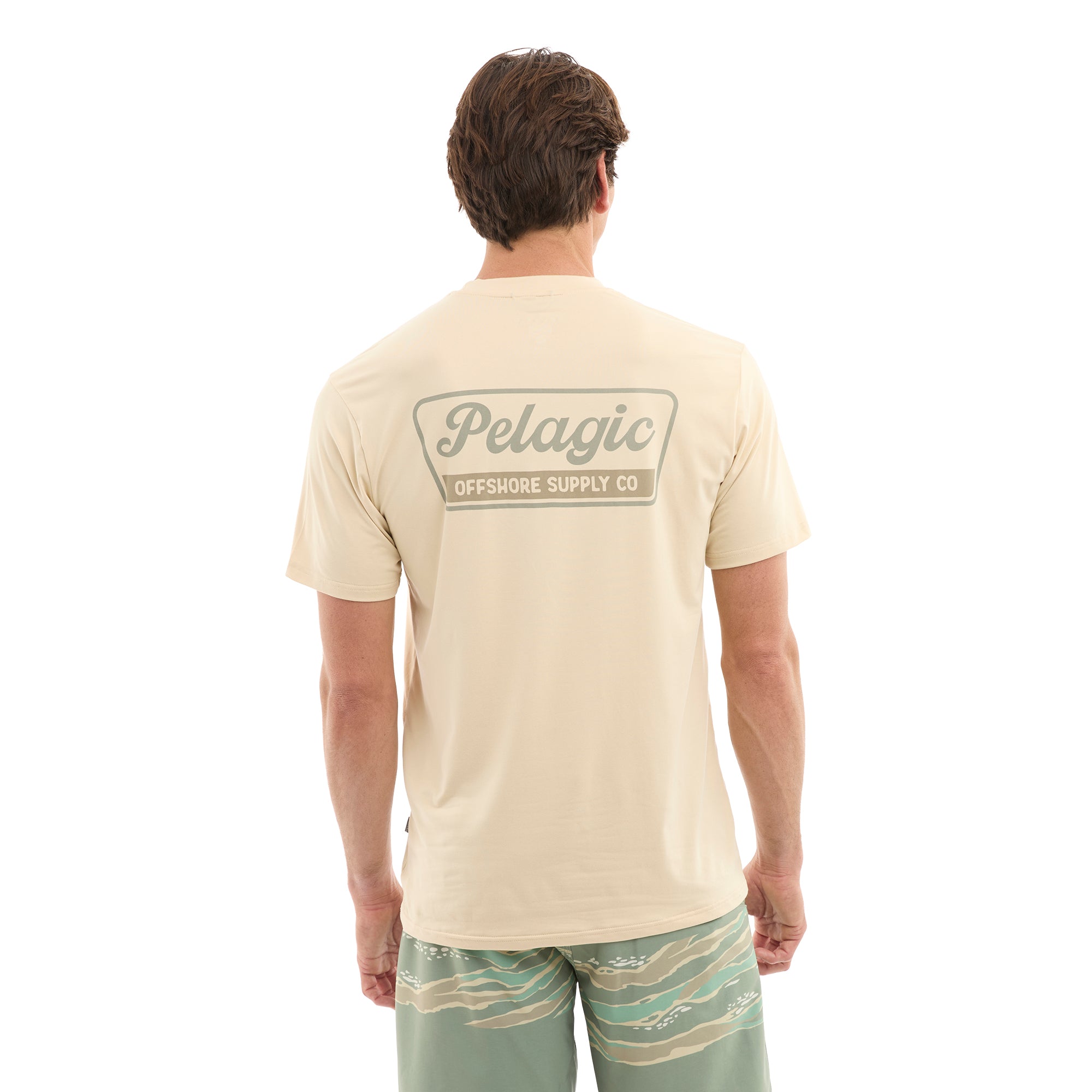Pelagic Freespool Dockline maglietta Sand UPF 50+