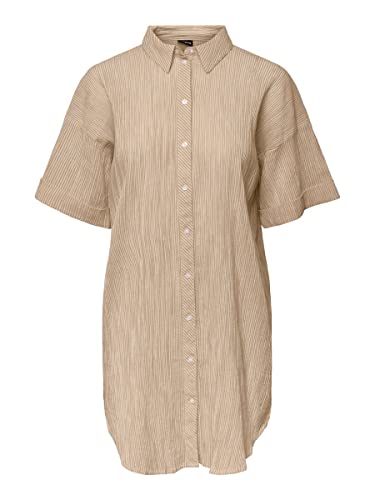 Pieces Pcterra camicia donna irish cream maniche lunghe