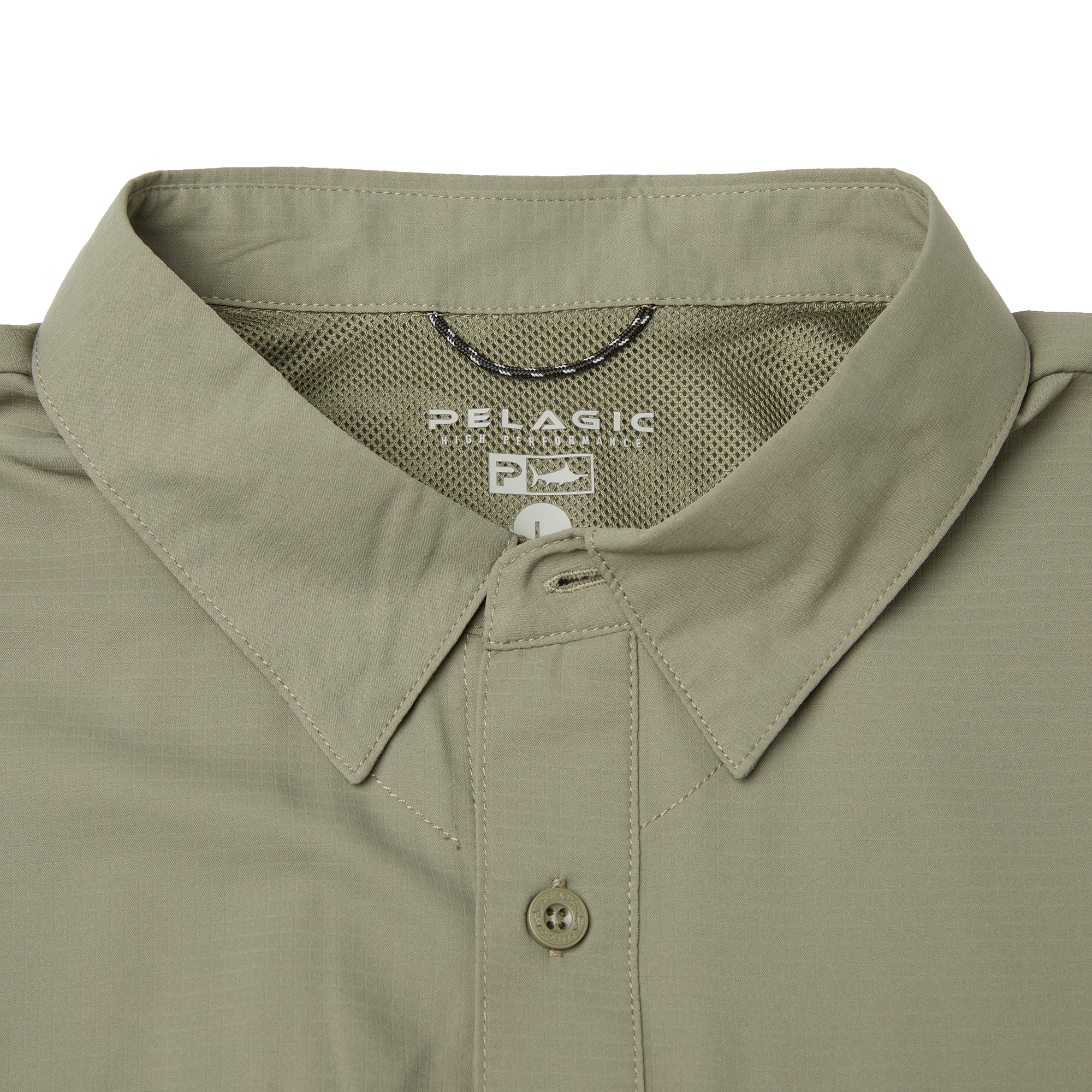 Pelagic Keys camicia uomo manica corta Oliva traspirante