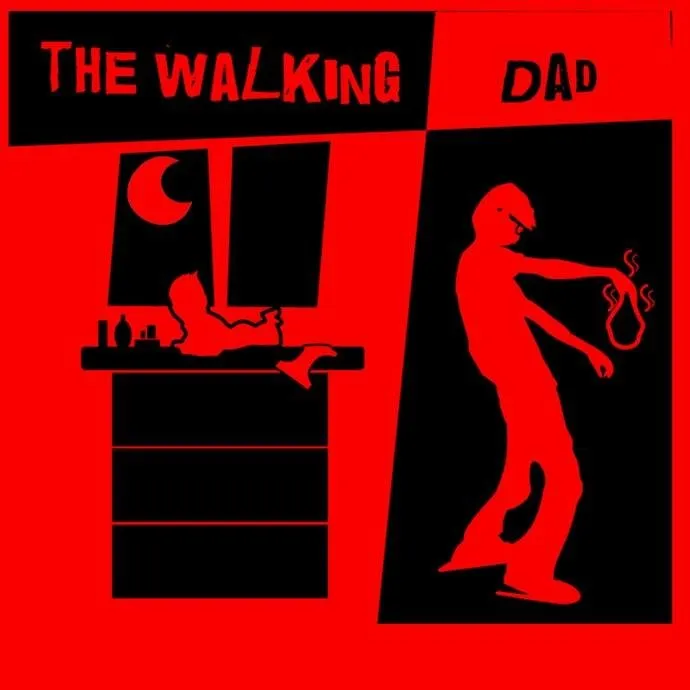 M4U Walking Dad t-shirt cotone unisex stampa digitale