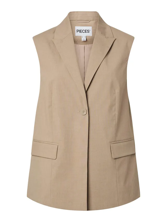 Pieces Pcrosa Split gilet donna XS con spacco laterale
