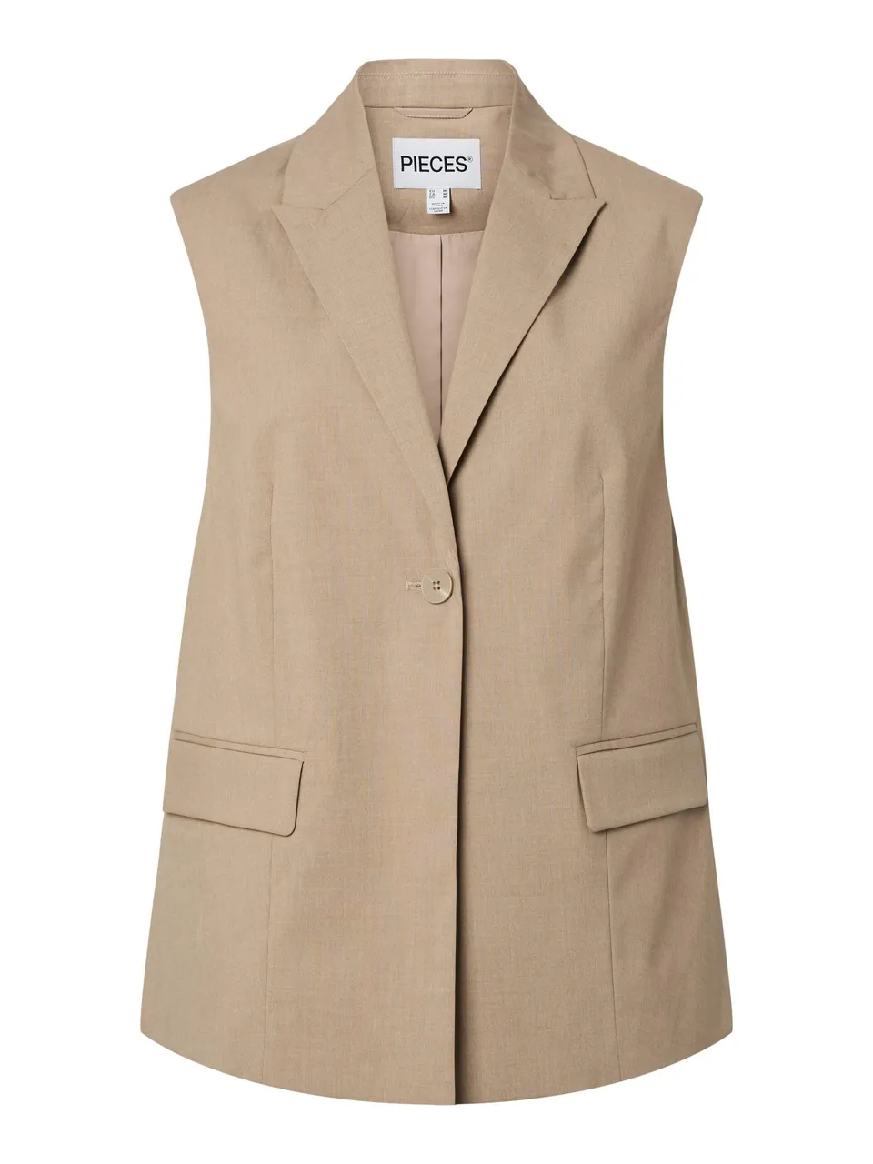Pieces Pcrosa Split gilet donna XS con spacco laterale