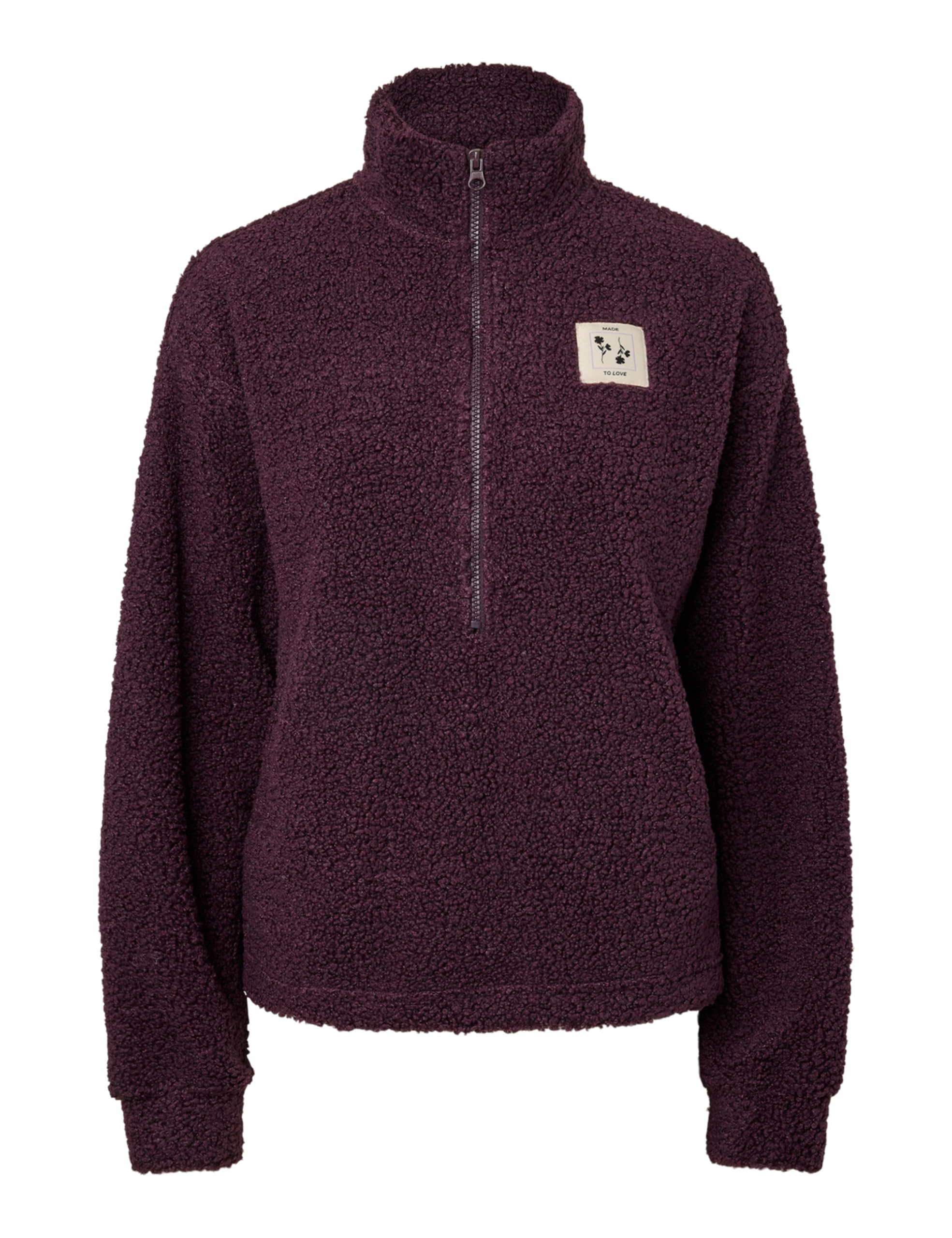 Pieces Pckatty Teddy giacca donna mezza zip teddy