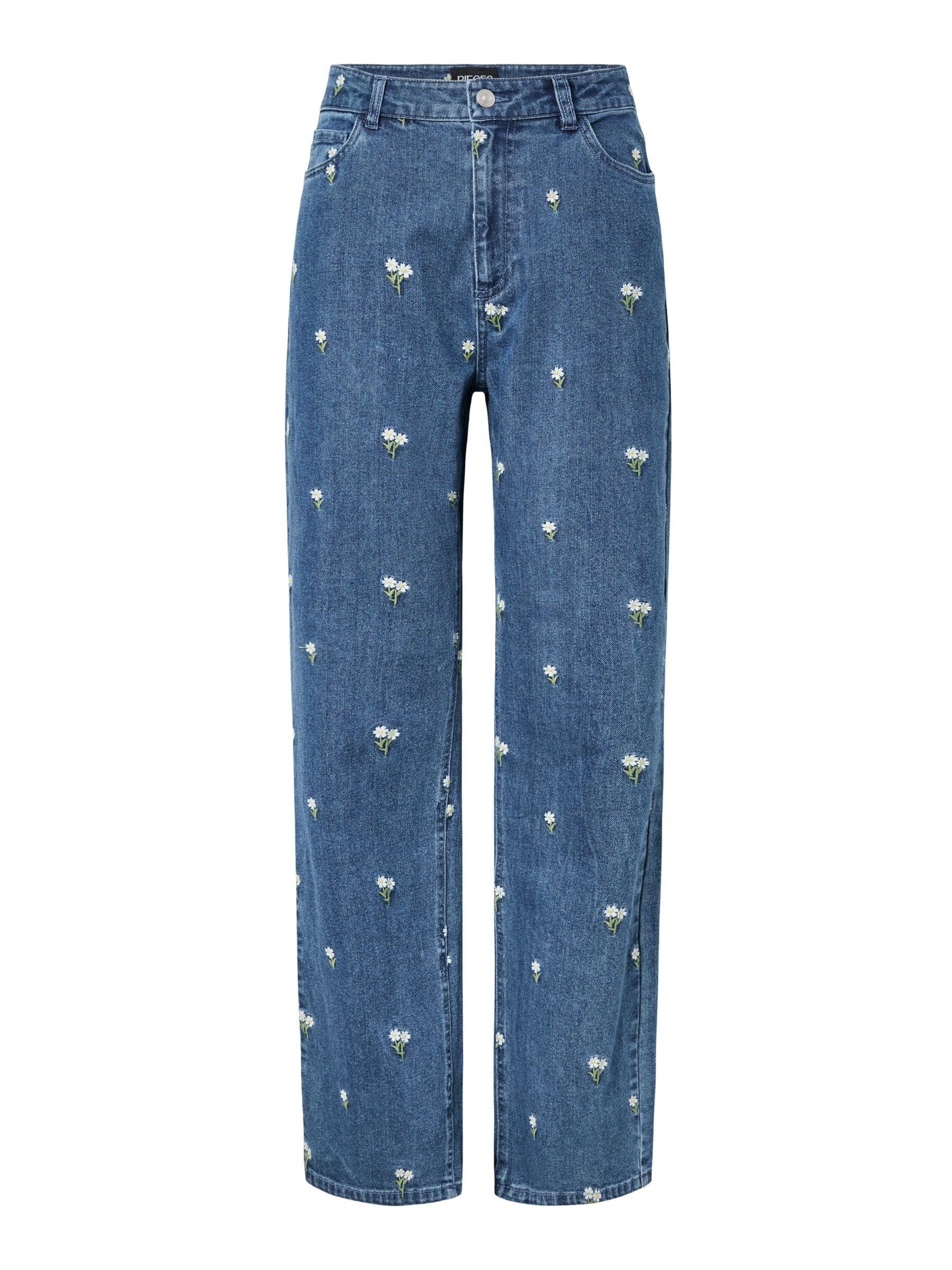 Pieces Pcflora HW Straight jeans donna 26W/30L dritti