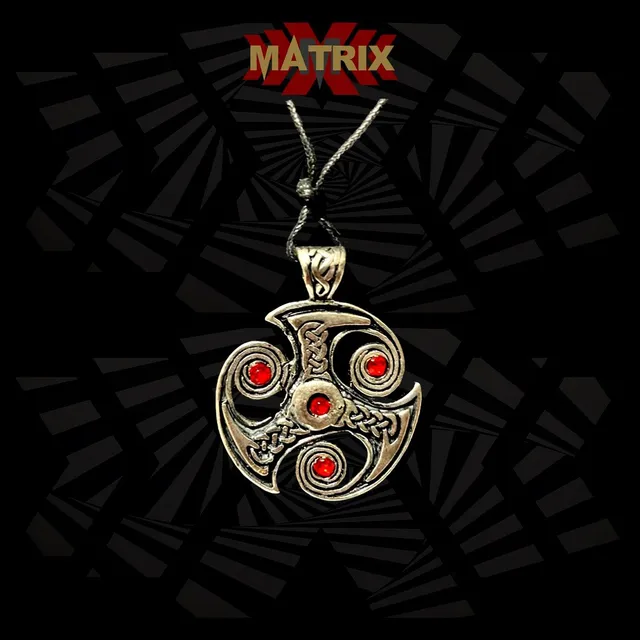 Matrix Music Store Trischel Red Strass ciondolo zamak cordino